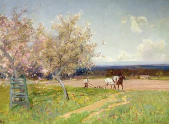 Frühjahrspflügen, ca. 1900